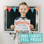 Hadley Designs Colorful Crayons Award Certificates of Achievement for Students 8" x 10", Multicolored, 25/Pack (HDDX004A2EQH3)