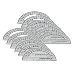 Charles Leonard 180-Degree Protractor, 6", Clear, 12/Pack, 3 Packs/Bundle (CHL77106IP-3)
