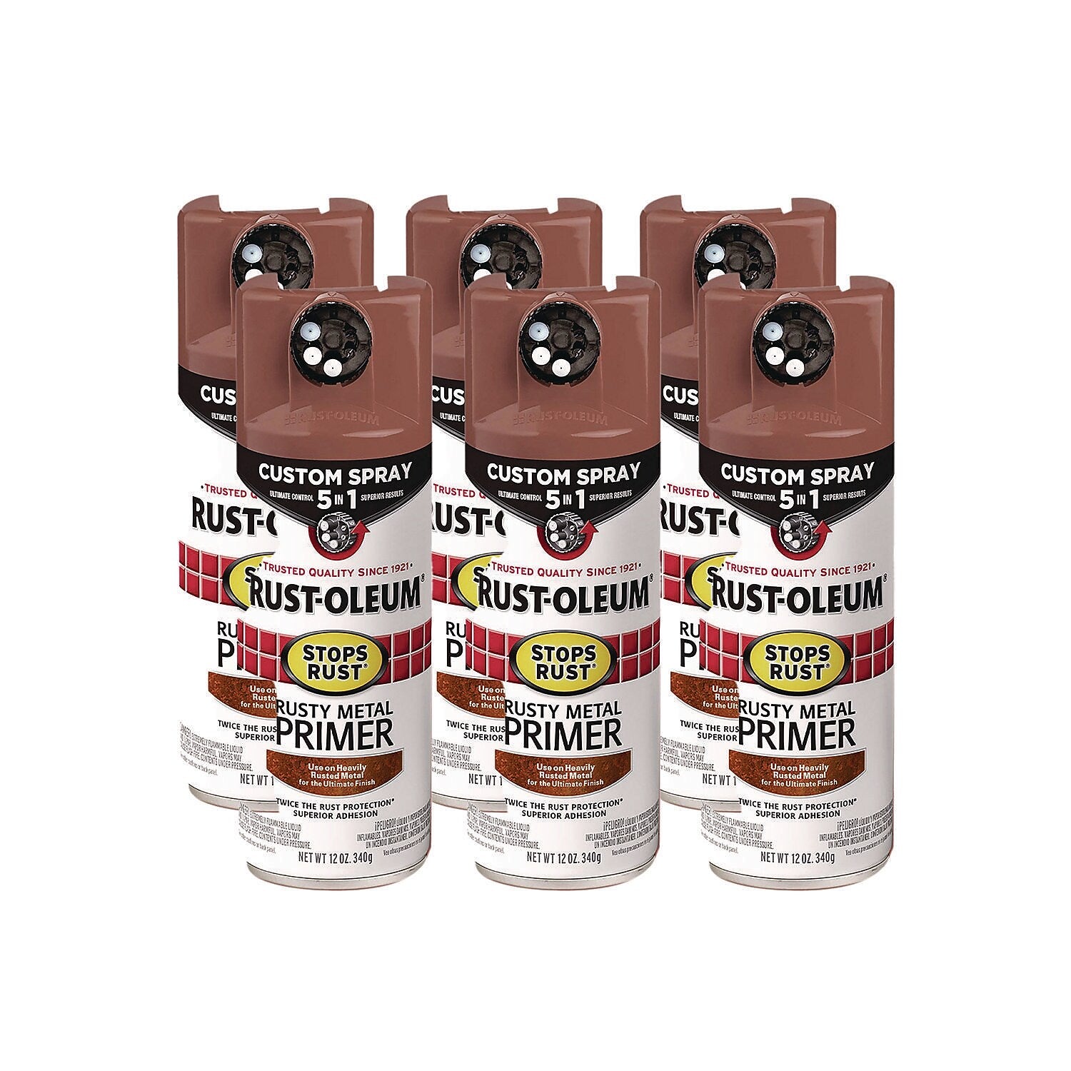 Rust-Oleum Rusty Metal Primer, 12 oz., 6/Carton (384755)
