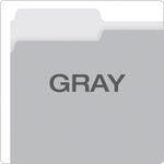 Pendaflex Recycled File Folder, 1/3-Cut Tab, Letter Size, Gray, 100/Box (4210 1/3 GRA)