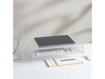 Russell+Hazel Monitor Stand with Drawer, Clear/Gold (98149)