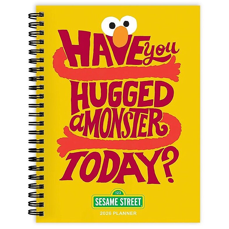 2026 TF Publishing Sesame Street 6.5" x 8" Weekly & Monthly Student Planner, Paperboard Cover, Multicolored (26-9236)