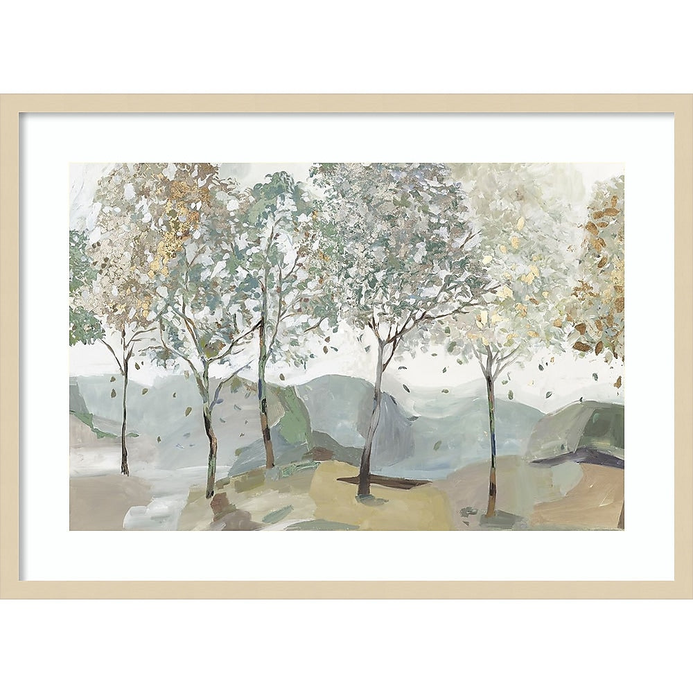 Amanti Art Breezy Landscape Trees I by Allison Pearce Wood Framed Wall Art Print, 33" x 24" (A42675520938)