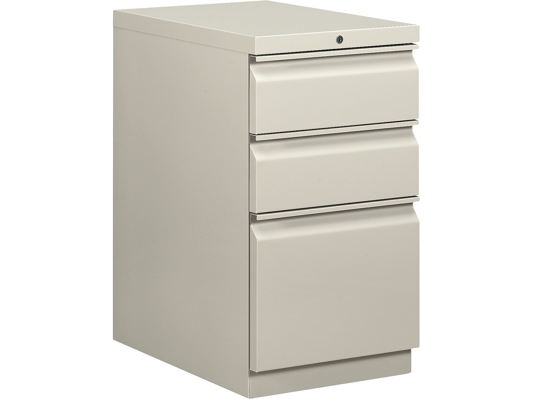 HON Brigade 3-Drawer Mobile Vertical File Cabinet, Letter Size, Lockable, 28"H x 15"W x 22.875"D, Loft (H33723R.L.LOFT)