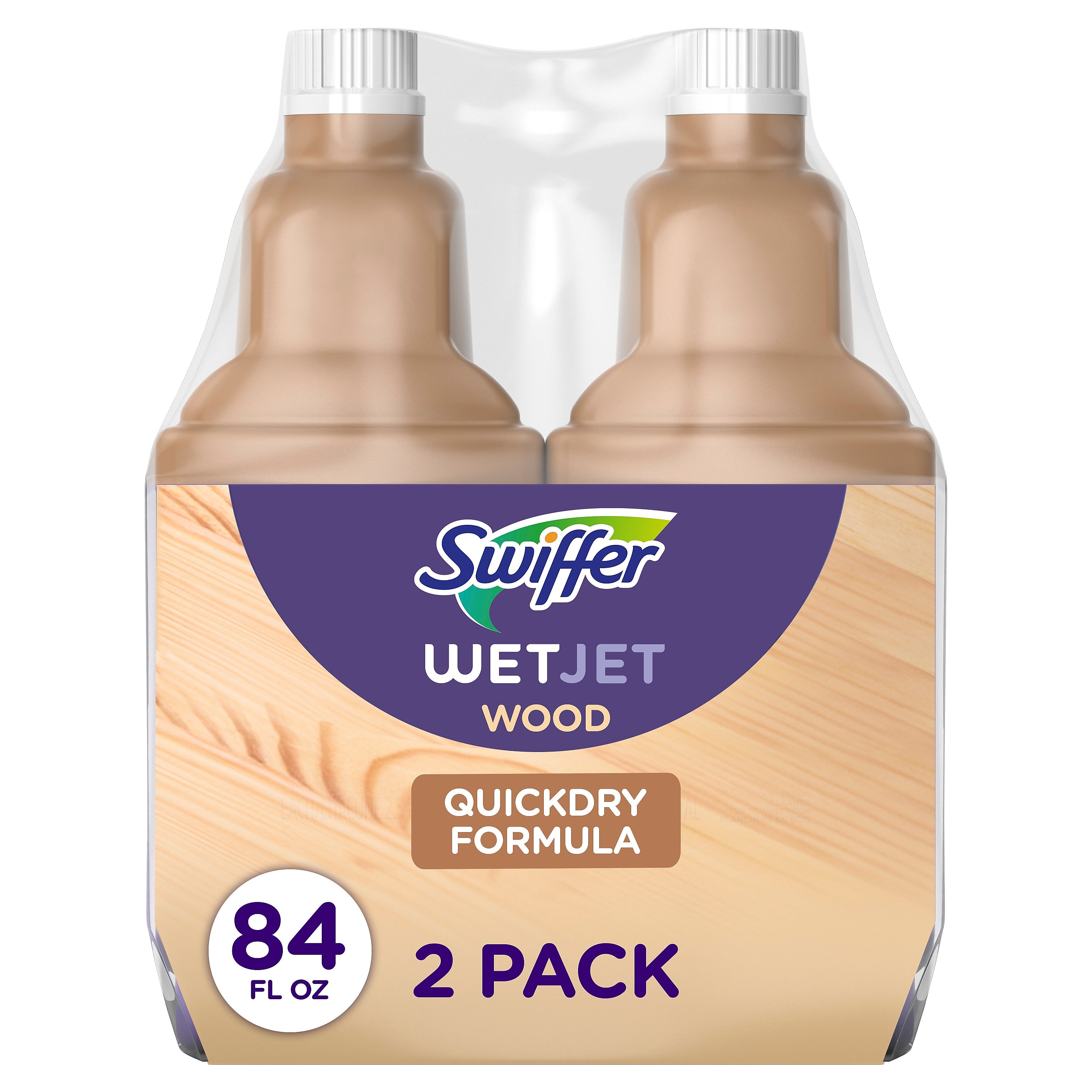 Swiffer WetJet Wood Floor Cleaner Refill, 42.2 Fl. Oz., 2/Pack (99925)