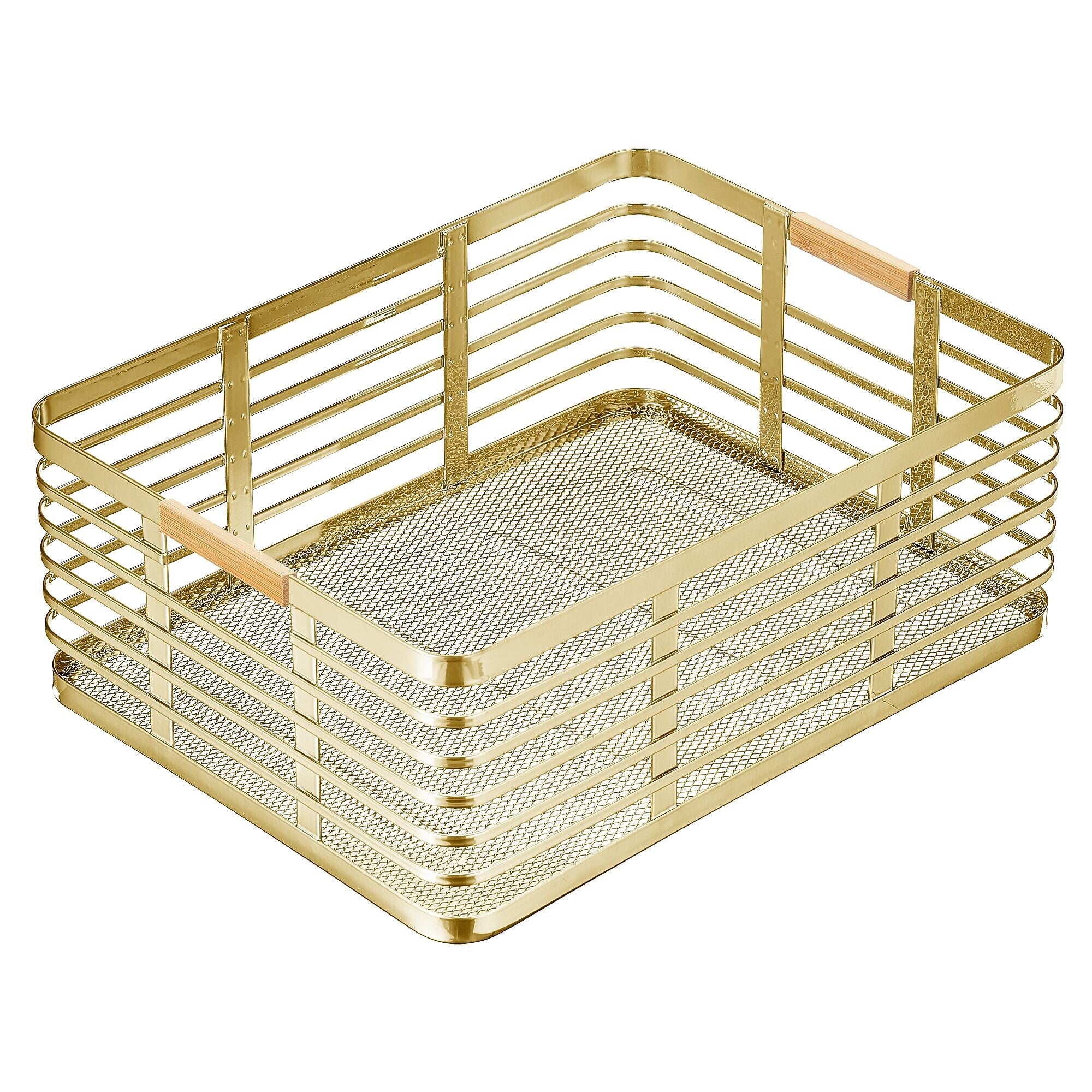 mDesign Steel Organizer, Soft Brass/Natural (25946)