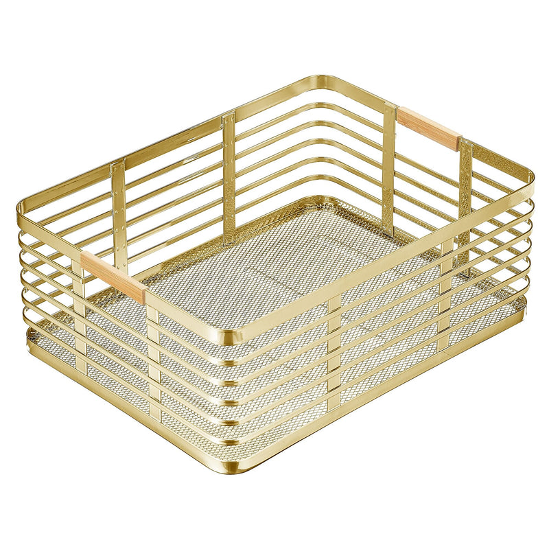 mDesign Steel Organizer, Soft Brass/Natural (25946)