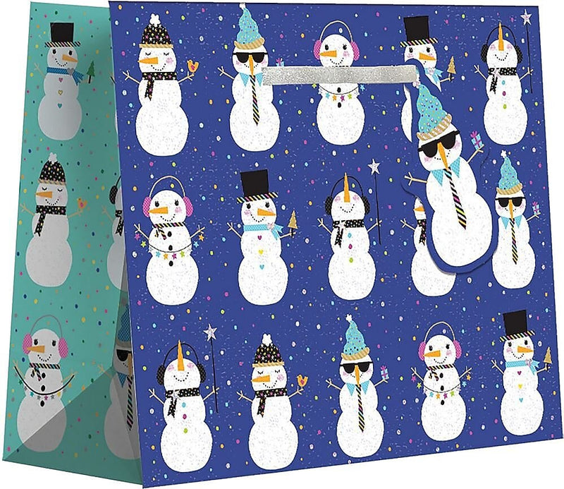 JAM Paper Snowman Party Large Gift Bags, 120/pack (526BXLT6081)