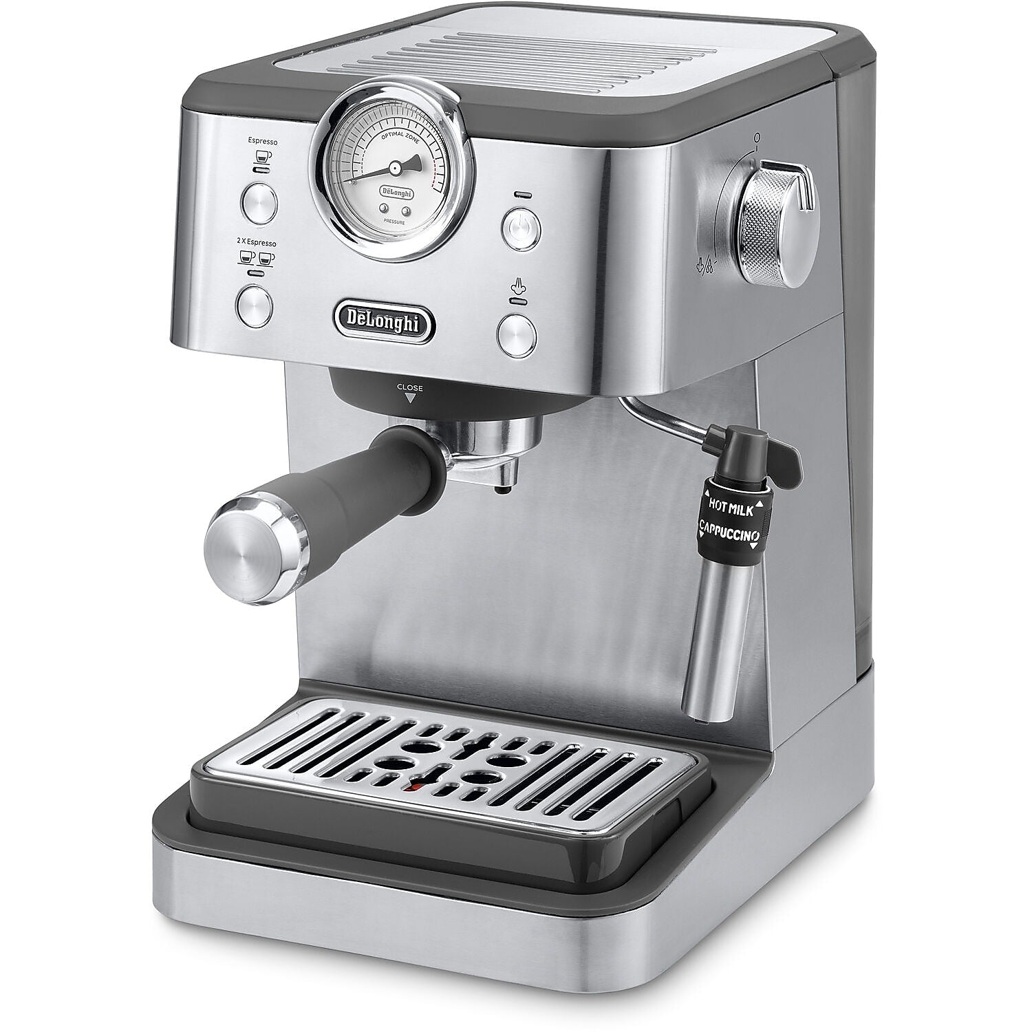 DeLonghi Linea Classic 2-Cups Automatic Espresso Machine, Stainless Steel (EM450M)