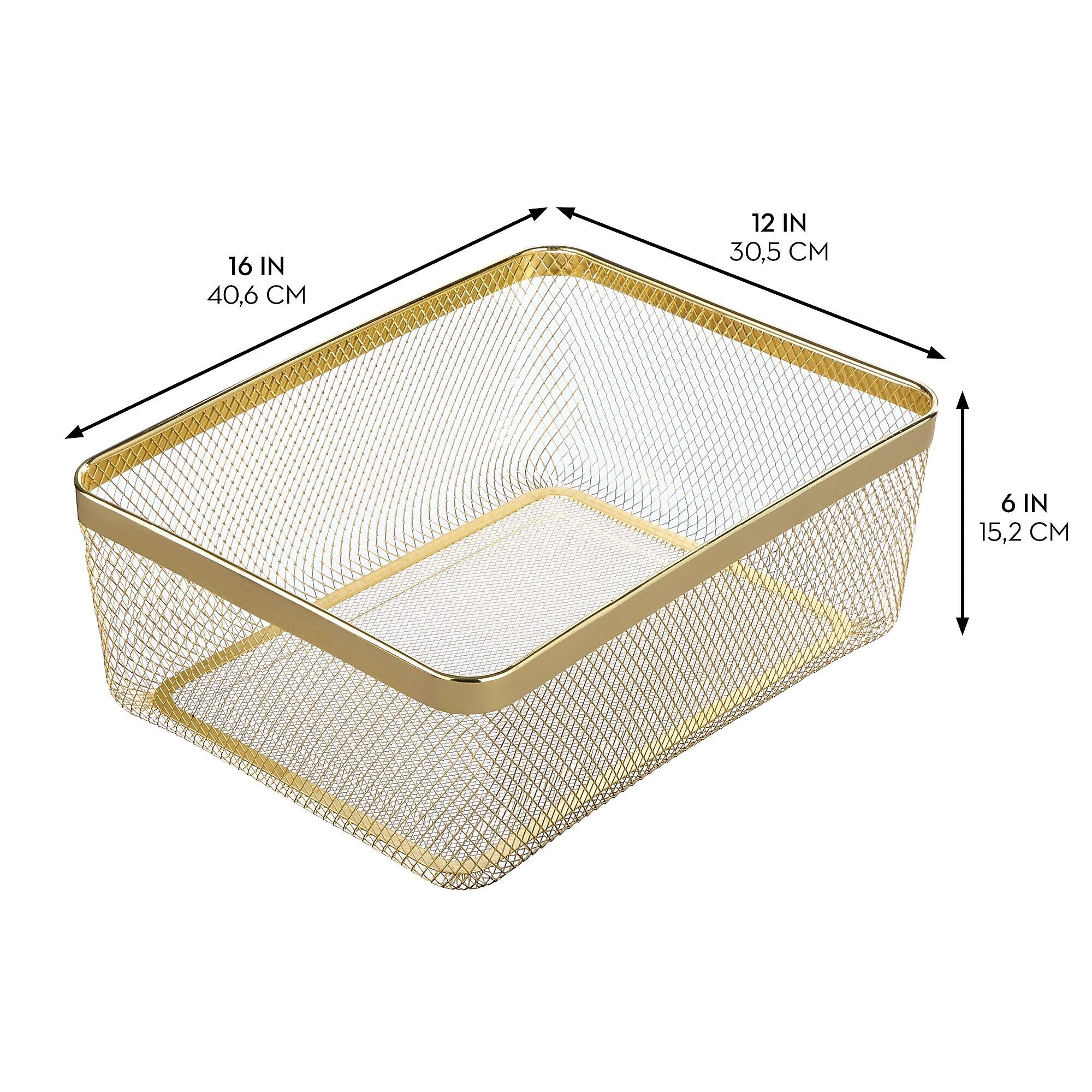 mDesign Steel Organizers, Soft Brass (25953)