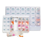 Healthcare Logistics Seven Day Deluxe Pill Boxes, Clear (HET400407H)