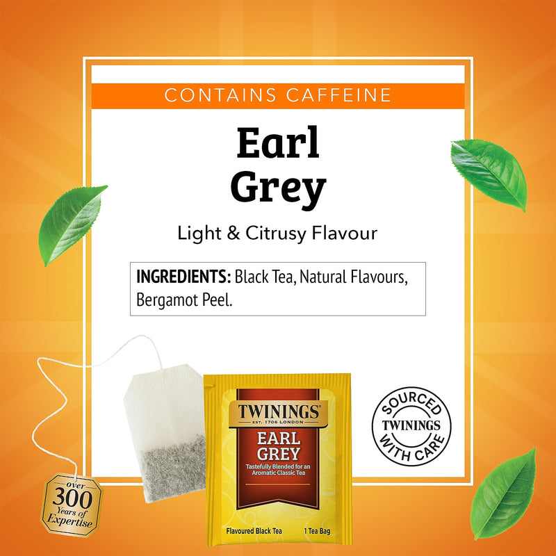 Twinings Earl Grey Black Tea Bags, 3.53 oz., 50/Box (TNA82221)