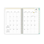 2025-2026 Day Designer for Blue Sky Secret Garden Mint 5" x 8" Academic Year Weekly & Monthly Planner, Plastic Cover
