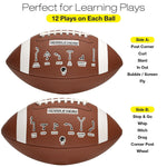 Xcello Sports Huddle Hero Junior Football with Pump, Black and Brown, 2/Pack (XS-FB-JRHH-1)