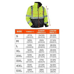 GloWear 8377 Quilted Bomber Jacket, ANSI Class R3, S, Lime (25622)