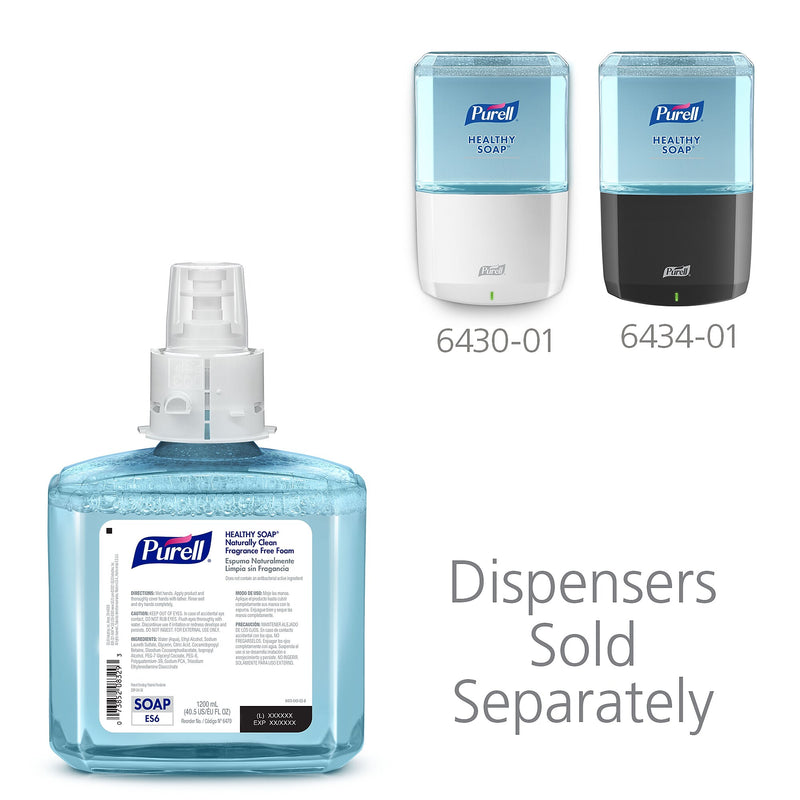 PURELL HEALTHY SOAP Foaming Hand Soap Refill for ES6 Dispenser, 1200 ml, 2/Carton (6470-02)