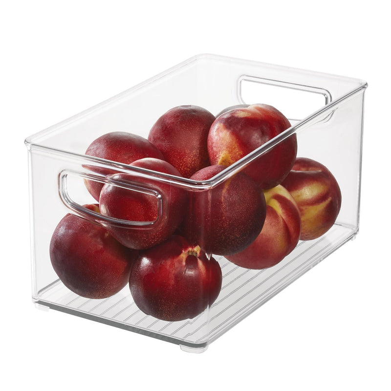 iDESIGN Small Stackable Plastic Storage Bin, Clear (64530)