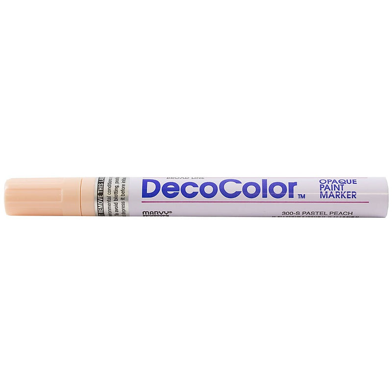 Marvy Uchida DecoColor Opaque Paint Markers, Broad Tip, Pastel Peach, 2/Pack (526300PPa)