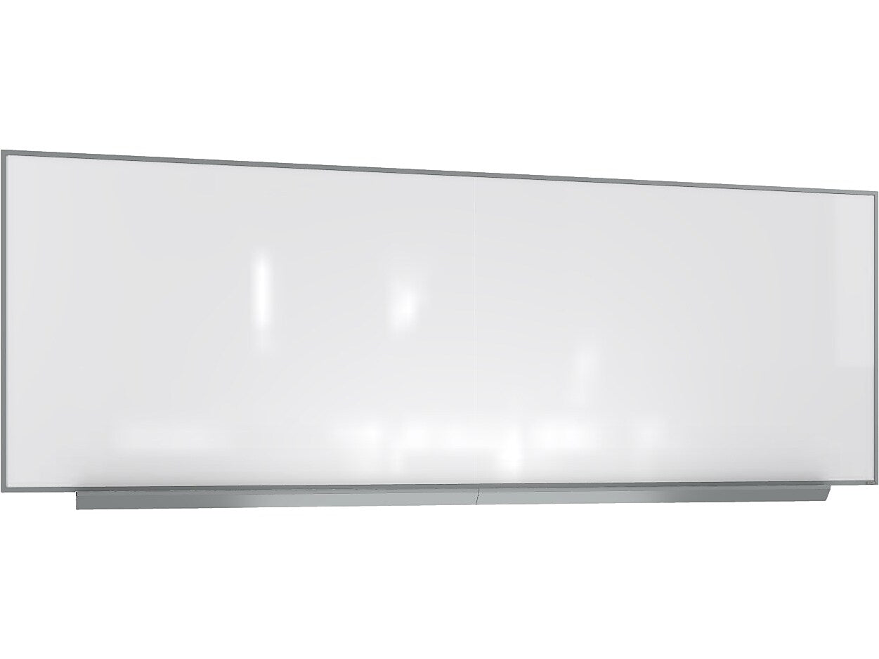 Ghent M1 Porcelain Dry-Erase Whiteboard, Anodized Aluminum Box Frame, 4' x 16' (A2M416)