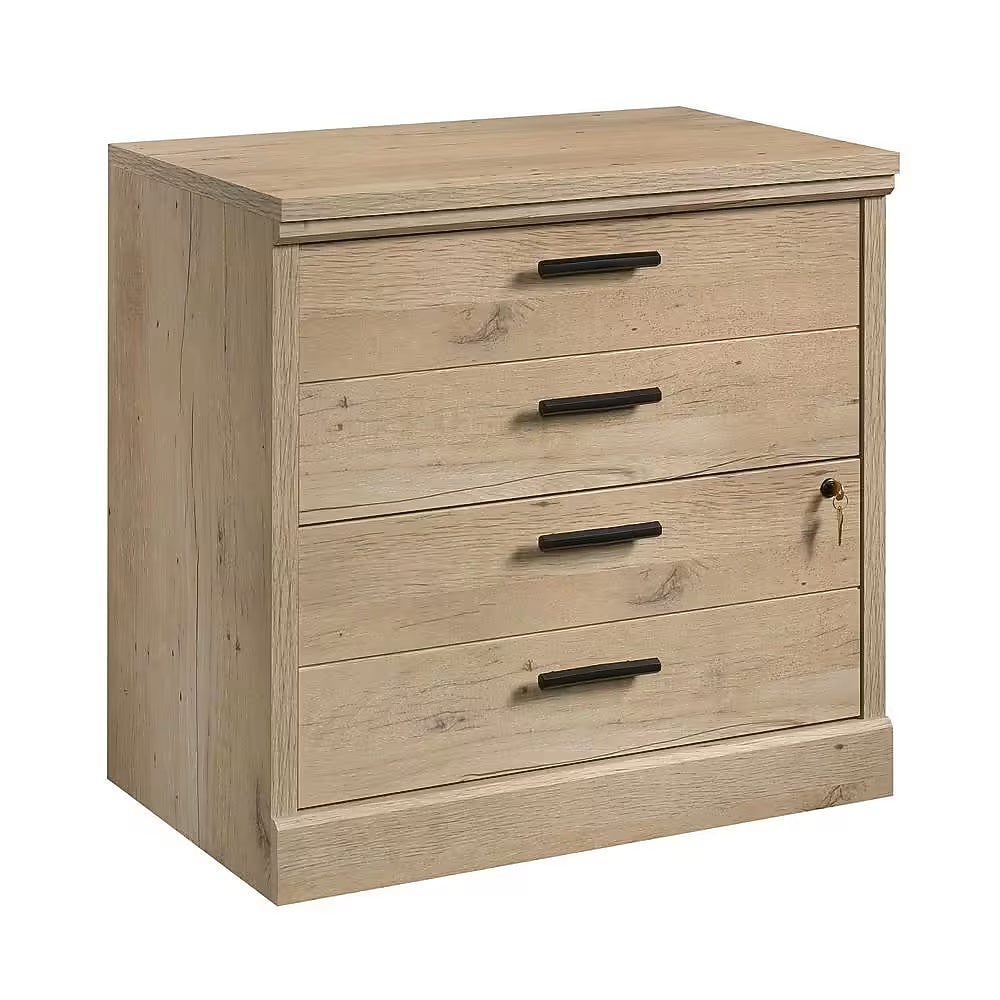 Sauder Aspen Post 2-Drawer Lateral File Cabinet, Letter/Legal Size, Lockable, 30"H x 31"W x 19"D, Prime Oak (427013)