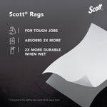 Scott Rags in a Box, 9" x 12", White, 200 Sheets/Box (75260)