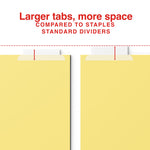 Staples Large Tab Insertable Paper Dividers, Clear, 5-Tabs, 4 Sets (13514/14480)