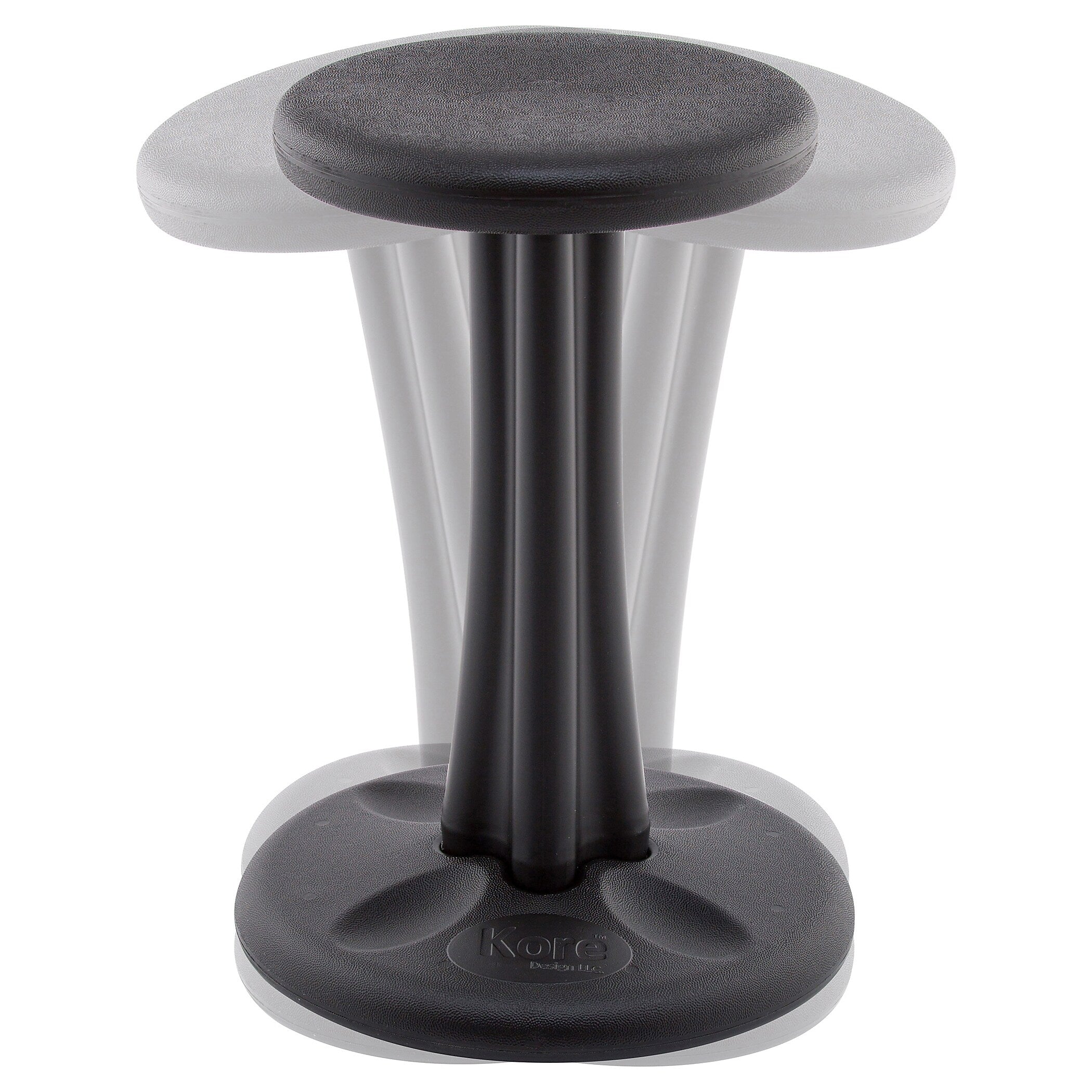 Kore Design Plastic/Poly Kids Wobble Stool, Black (KD-598)