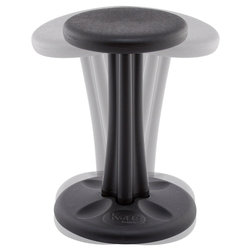 Kore Design Plastic/Poly Kids Wobble Stool, Black (KD-598)