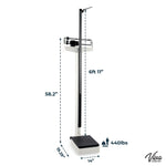 Viva Comfort ME904 ADIME904-02-MK Physician Scale, White, 440 lbs. Capacity