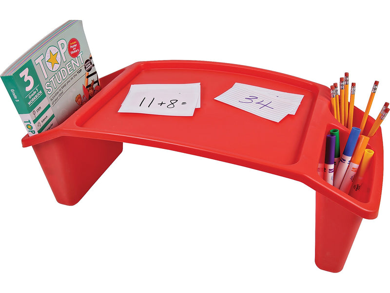 Deflect-O Polypropylene Lap Tray, 8.53" x 23.35" x 12", Red (39502RED)