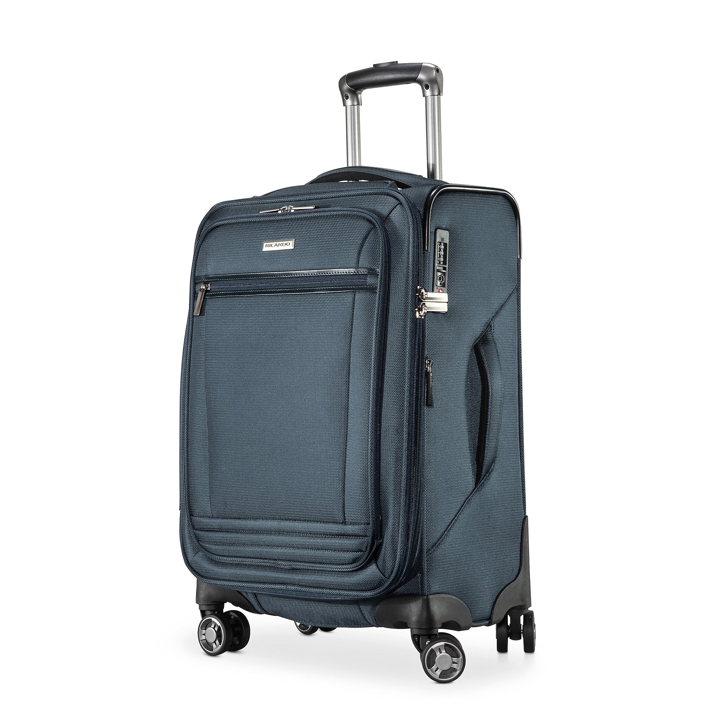 Ricardo Beverly Hills Avalon 22.5" Carry-On Suitcase, 8-Wheeled Spinner, Storm Blue (135-20-471-4WB)