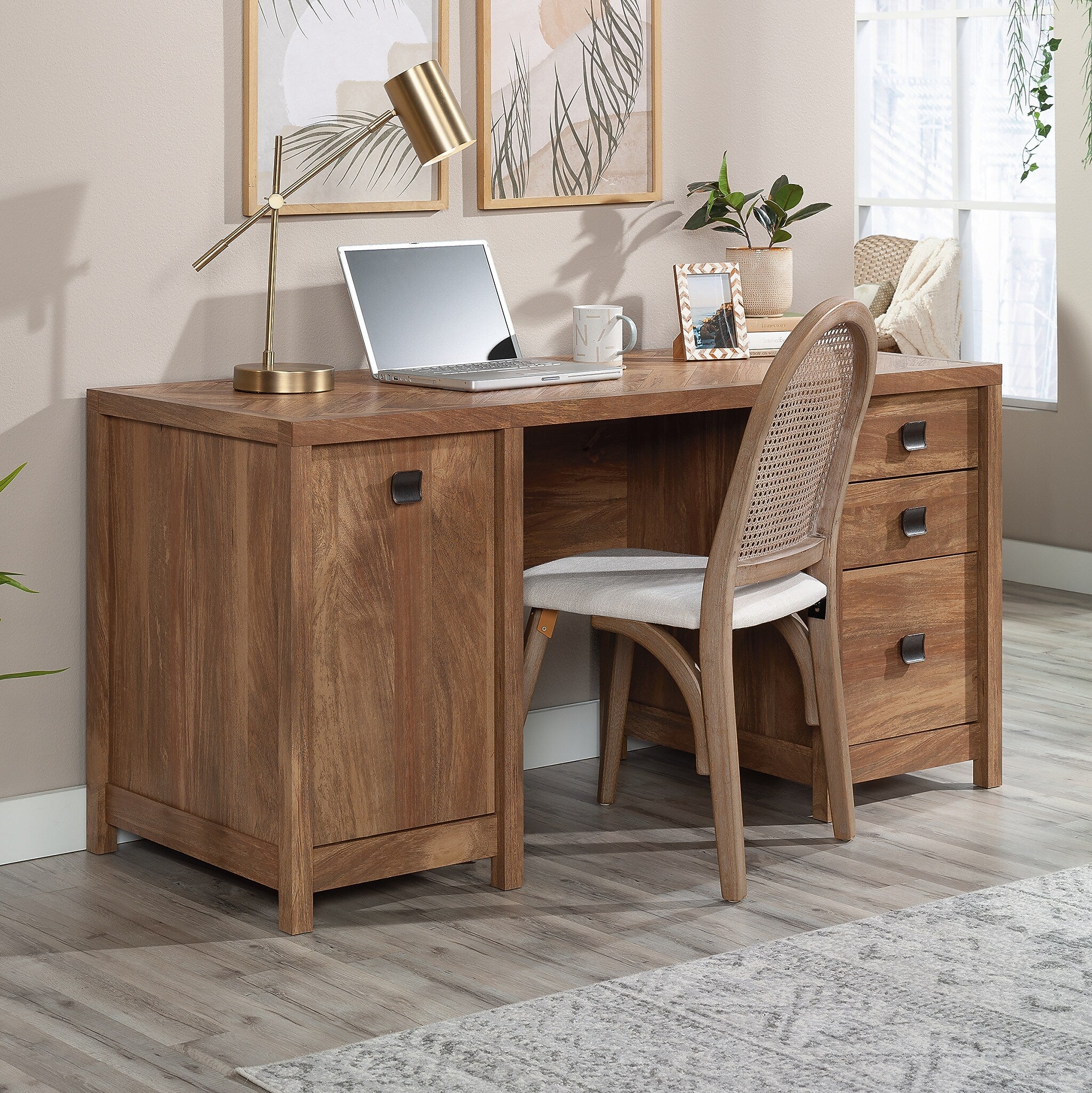 Sauder Cannery Bridge 60"W Computer Desk, Sindoori Mango (429510)