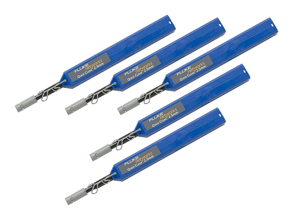 Fluke Networks Quick Clean Cleaner 2.5 mm Fiber, SC, ST, FC, E2000, 5 pack (QUICKCLEAN-2.5-5P)
