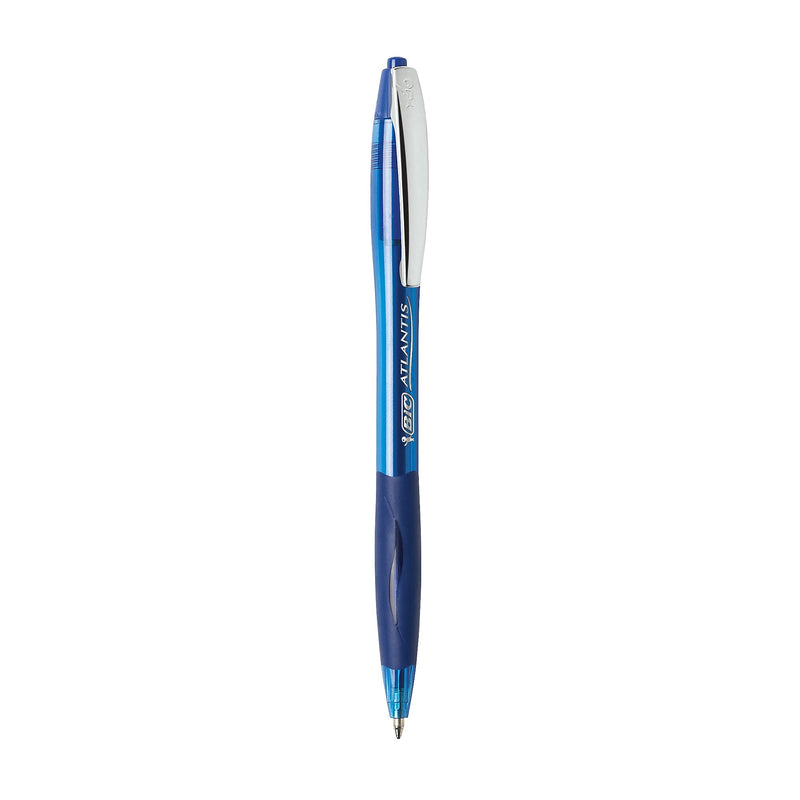 BIC Glide Retractable Ballpoint Pen, Medium Point, 1.0mm, Blue Ink, Dozen (14408/VCG11BE)