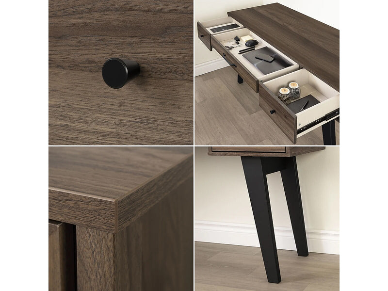 South Shore Helsy 60"W Computer Desk, Natural Walnut (13306)