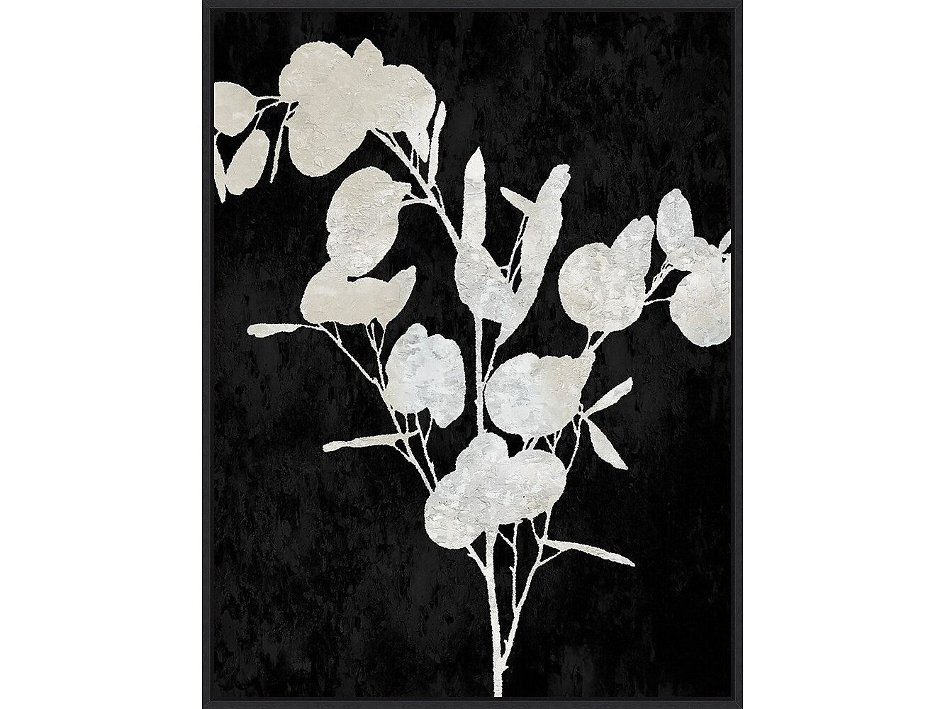 Amanti Art Plant Life White on Black III, Canvas, 23" x 30" (A42675515291)