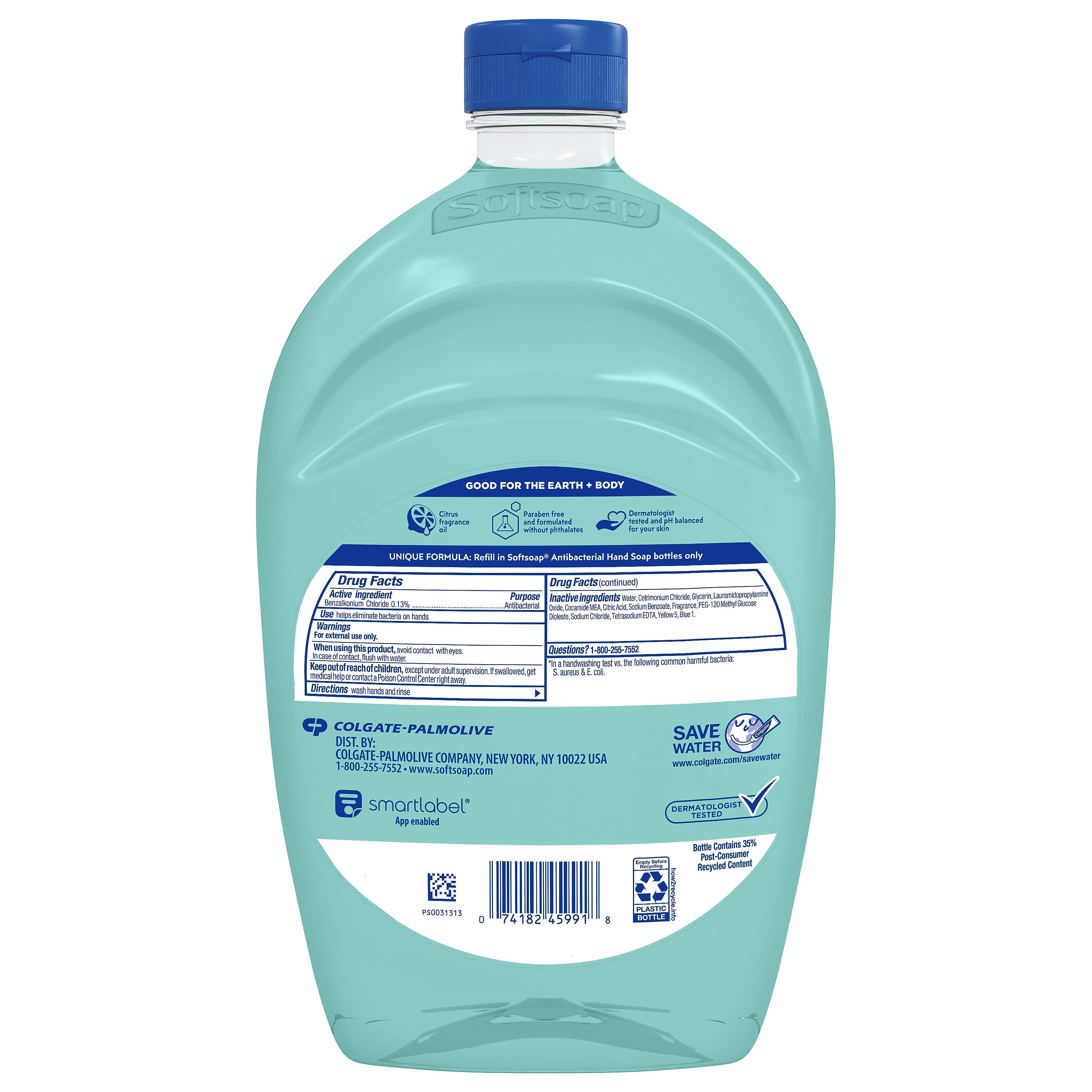 Softsoap Antibacterial Liquid Hand Soap Refill, Fresh Citrus Scent, 50 Fl. Oz. (US05266AEA)