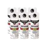 Rust-Oleum Stops Rust Protective Enamel Spray Paint, Gloss White, 12 oz., 6/Carton (376886)