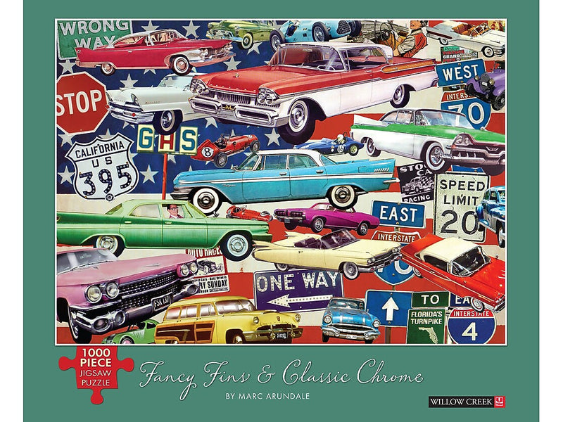Willow Creek Fancy Fins and Classic Chrome 1000-Piece Jigsaw Puzzle (34359)