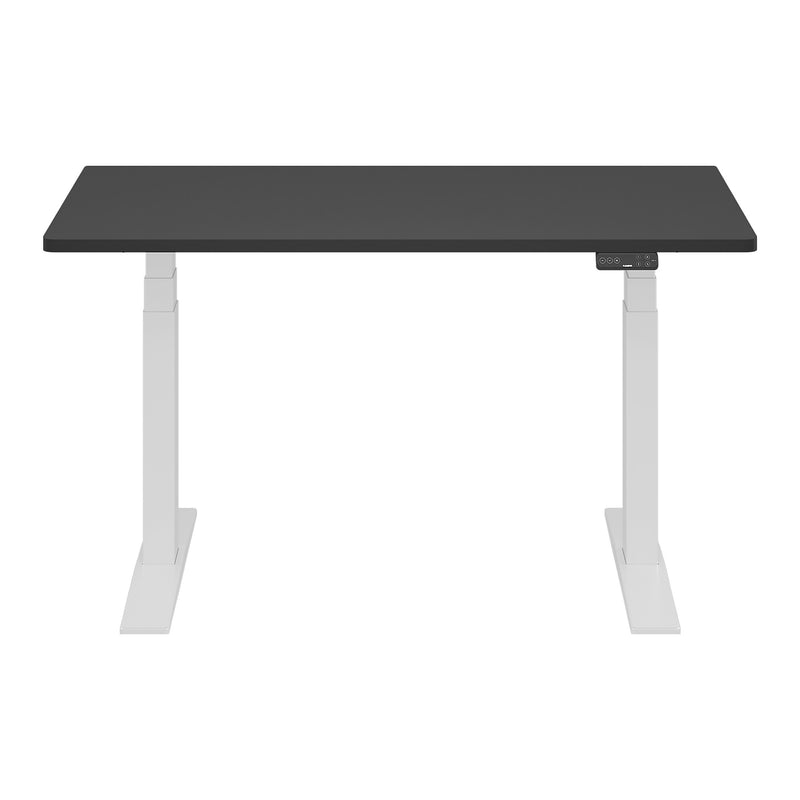 FlexiSpot E7COMMERCIAL 55''W Electric Adjustable Particle Board Standing Desk, Black/White (E7WCOM5528-B)