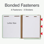 Pendaflex Classification Folder, 3-Dividers, Letter Size, Light green, 10/Box (1007139)