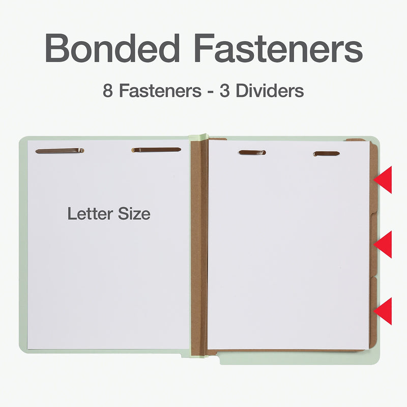 Pendaflex Classification Folder, 3-Dividers, Letter Size, Light green, 10/Box (1007139)