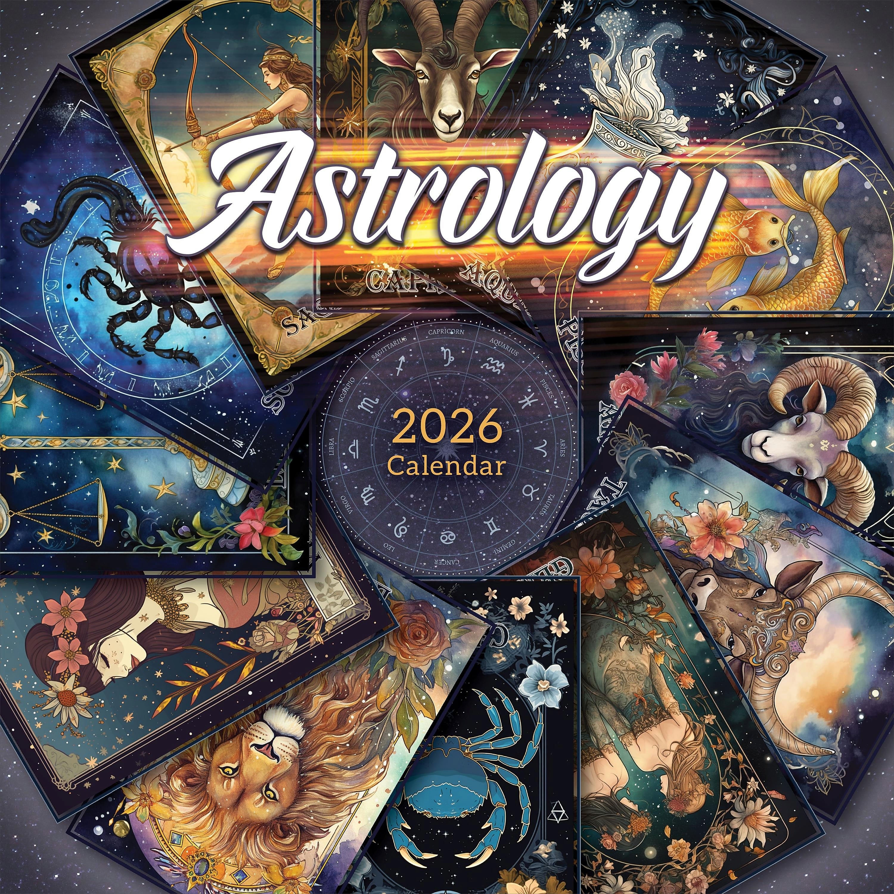 2026 TF Publishing 12" x 17" TF Publishing 12" x 12" Astrology Wall Calendar 26-1132