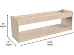 Flash Furniture Bright Beginnings Display Shelf Unit, 16"H x 47.25"W x 13"D, Brown (MK-KE24572-GG)