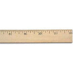 Aakron Rule Plain 12" Ruler, 1/16" Increments