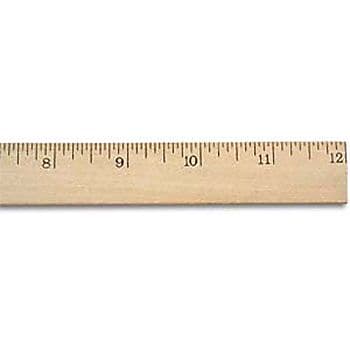 Aakron Rule Plain 12" Ruler, 1/16" Increments