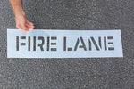 ACCUFORM SIGNS Parking Lot Stencil, FIRE LANE, 8" Letters, Plastic, Each