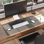 Smead Large Vegan Leather Anti-Slip Faux Leather Desk Pad, 36" x 17", Charcoal (SMD64828)
