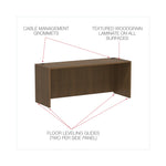 Alera® Valencia Series Credenza Shell, 70.88w x 23.63d x 29.5h, Modern Walnut