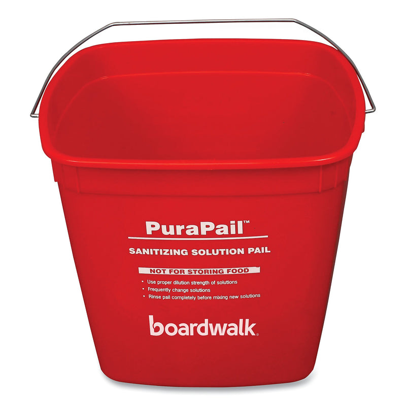Boardwalk PuraPail Bucket, 6 Quart, Plastic, Red (BWK6QTREDBKT)